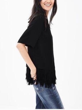 Banana Republic Crepe Fringe Top - Like New - Size M